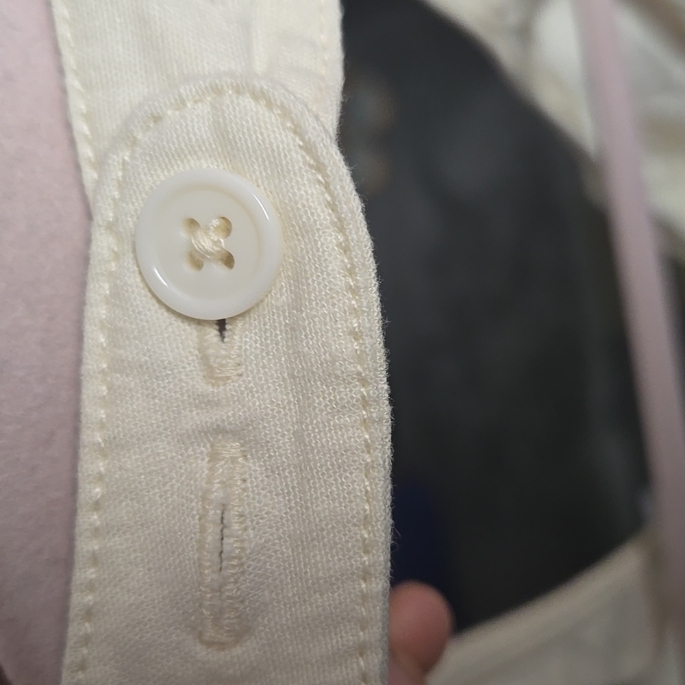 Urban Outfitters Sari Halter Vest Top Linen Blend Sz Small Neutral Cream - Picture 5 of 10